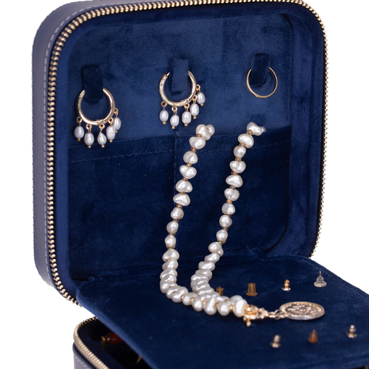 Amanda Leather Jewelry Box, Large Mizuri Leather