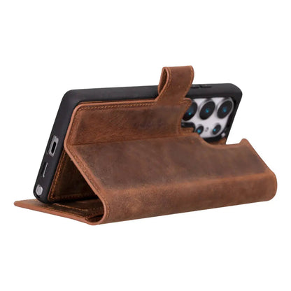 Samsung Galaxy S25 Ultra Leather Wallet Case Detachable RFID – Magic Mizuri Leather