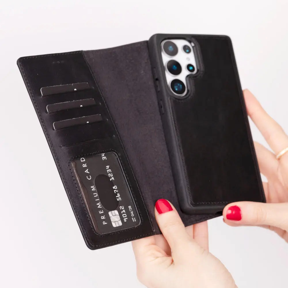Samsung Galaxy S25 Ultra Leather Wallet Case Detachable RFID – Magic Mizuri Leather