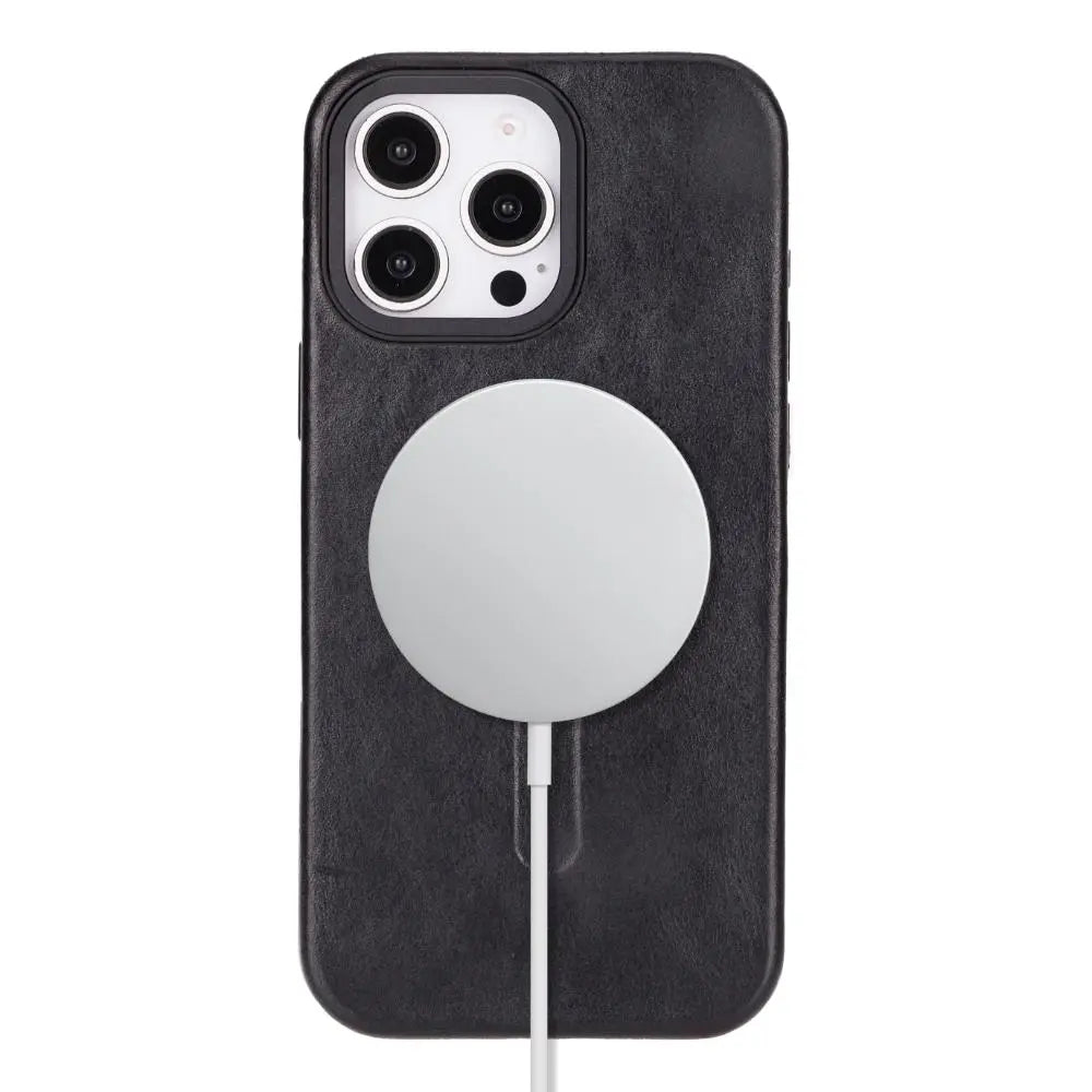 iPhone 16 Pro Genuine Leather Slim Case MagSafe – Vento Series Mizuri Leather