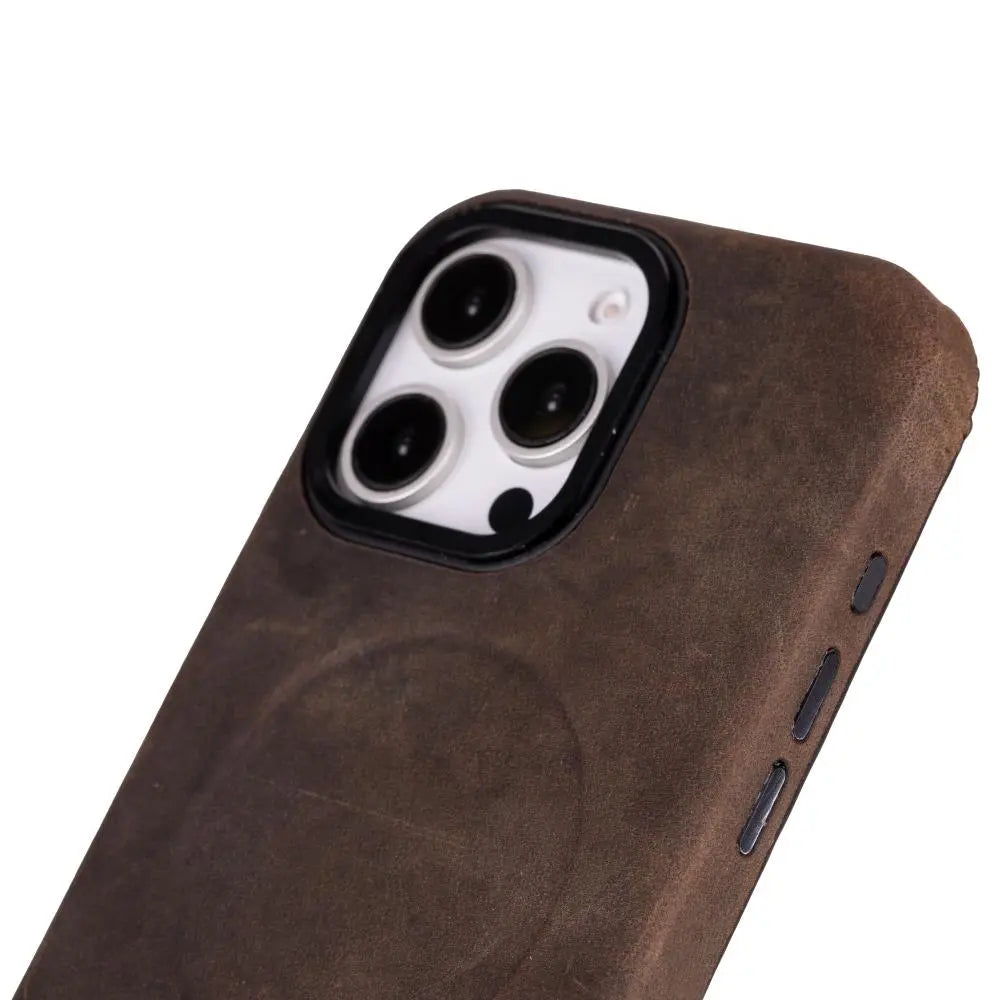 iPhone 16 Pro Genuine Leather Slim Case MagSafe – Vento Series Mizuri Leather