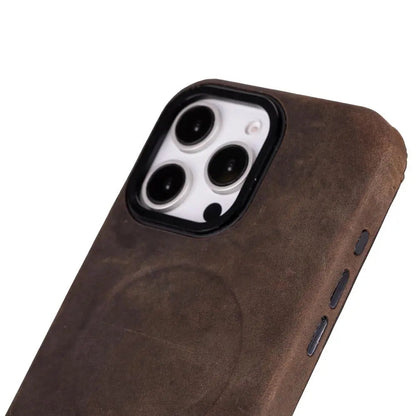 iPhone 16 Pro Genuine Leather Slim Case MagSafe – Vento Series Mizuri Leather