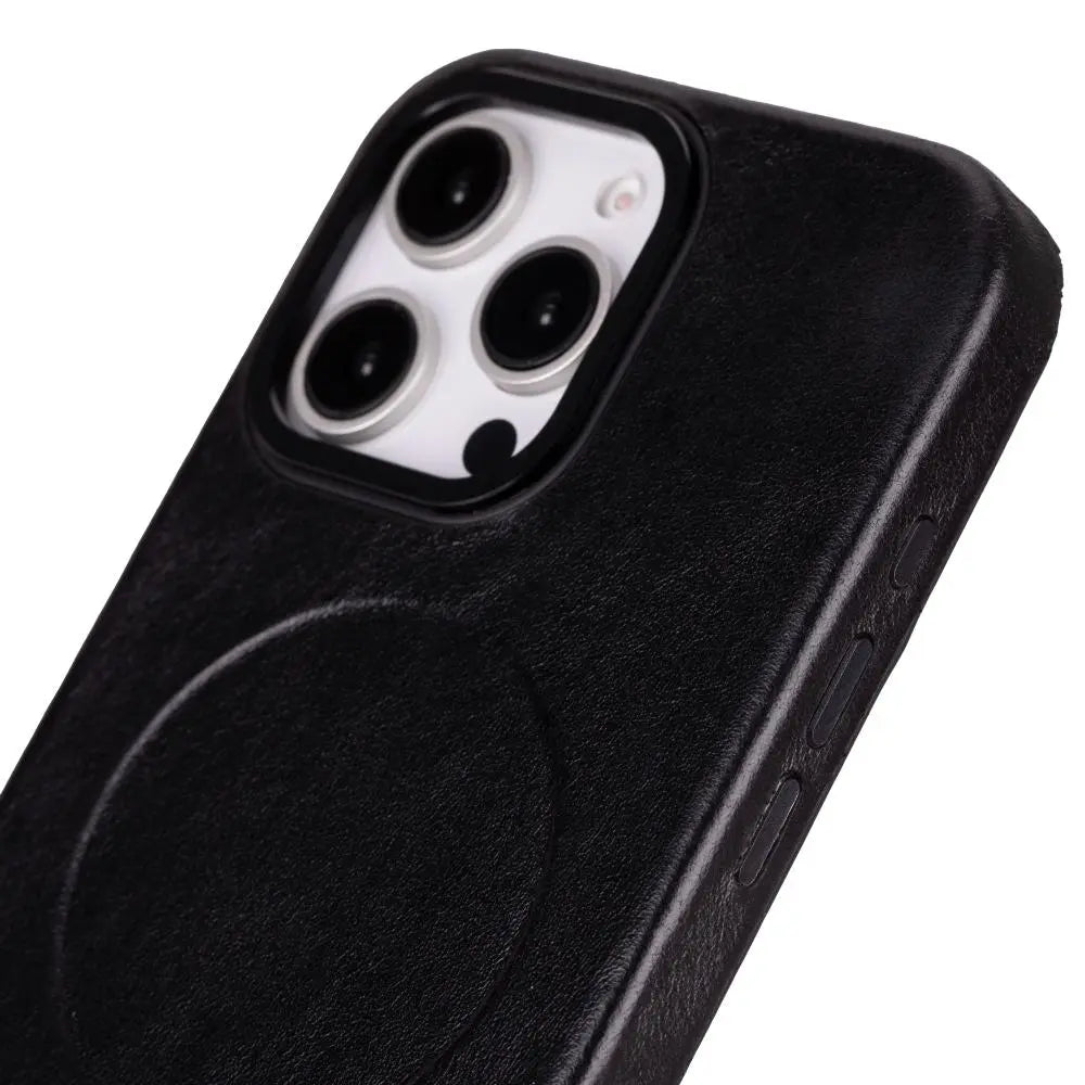 iPhone 16 Pro Max Genuine Leather Slim Case MagSafe – Vento Series Mizuri Leather