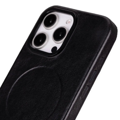 iPhone 16 Pro Genuine Leather Slim Case MagSafe – Vento Series Mizuri Leather
