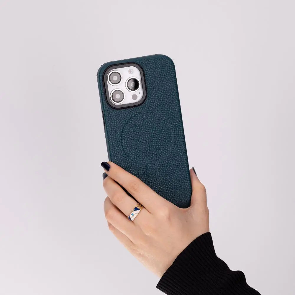 iPhone 16 Pro Genuine Leather Slim Case MagSafe – Vento Series Mizuri Leather