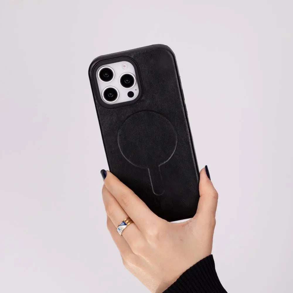 iPhone 16 Pro Max Genuine Leather Slim Case MagSafe – Vento Series Mizuri Leather