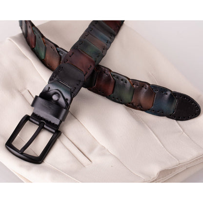 Vista Braided Leather Men's Belt Mizuri Leather