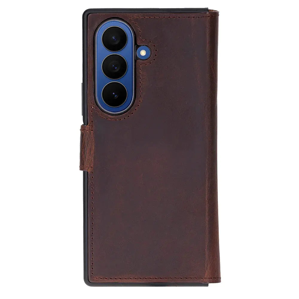 Samsung Galaxy Z Fold7 Genuine Leather Folio Wallet Case RFID – Wallet ID Mizuri Leather