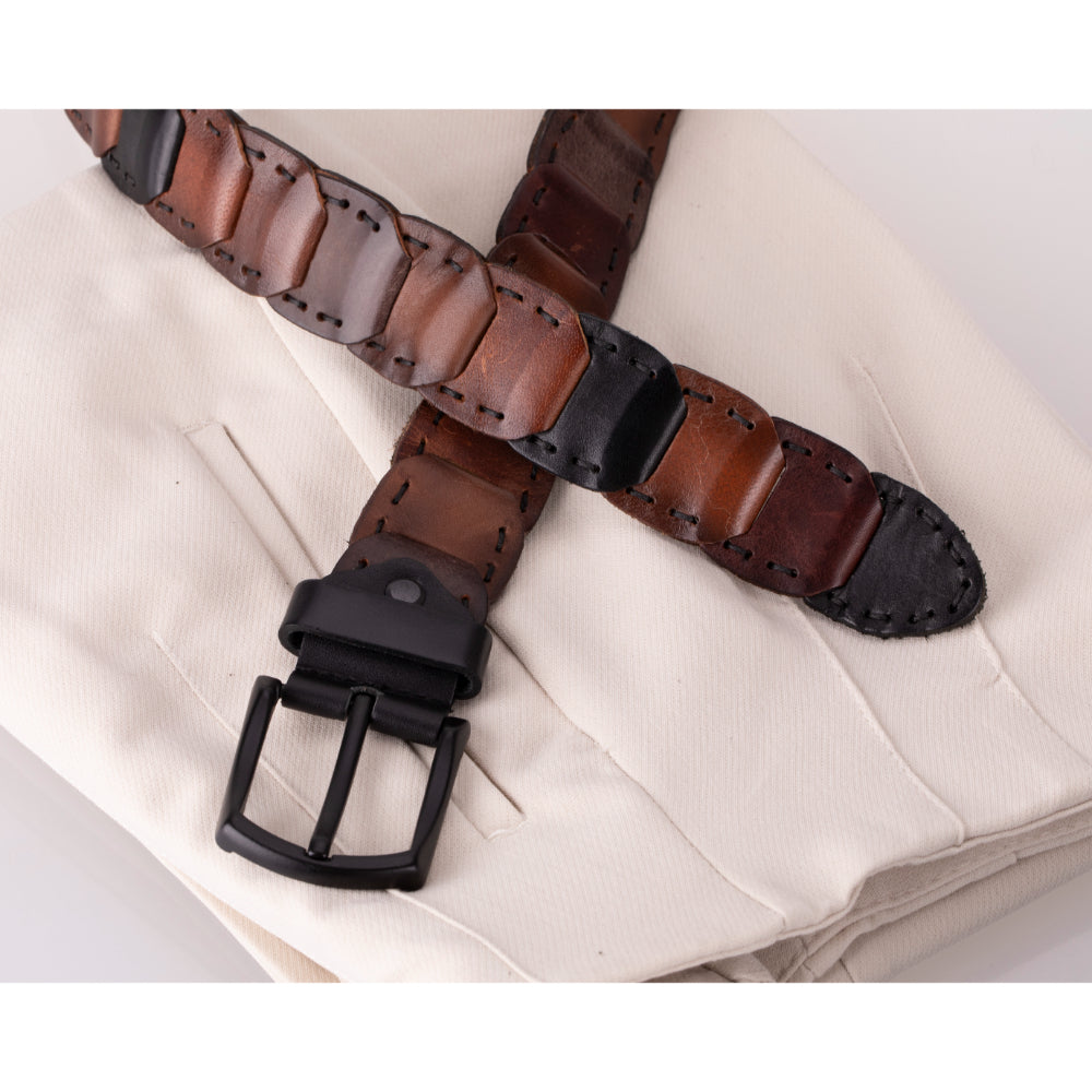 Vista Braided Leather Men's Belt Mizuri Leather