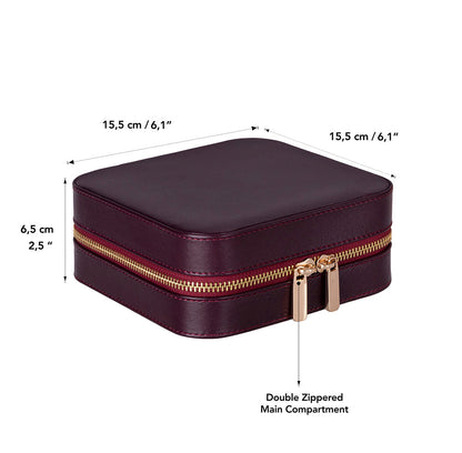 Amanda Leather Jewelry Box, Large Mizuri Leather