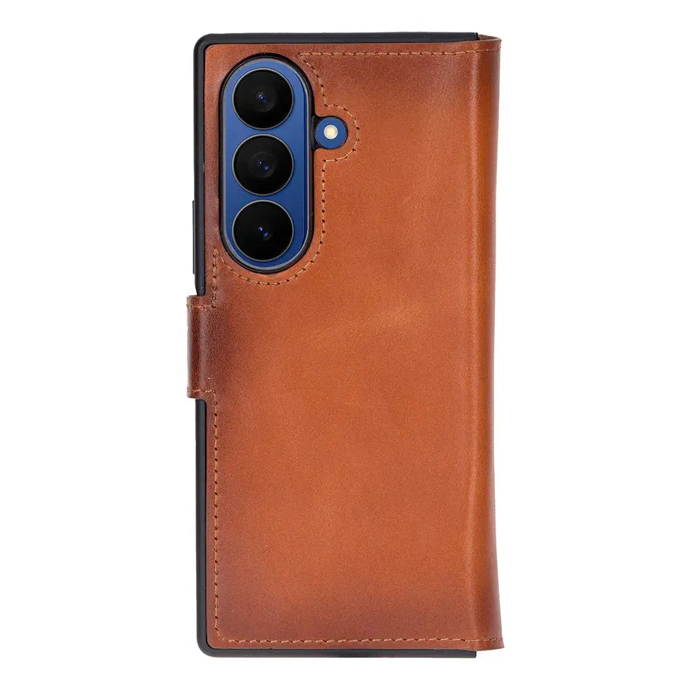 Samsung Galaxy Z Fold7 Genuine Leather Folio Wallet Case RFID – Wallet ID Mizuri Leather