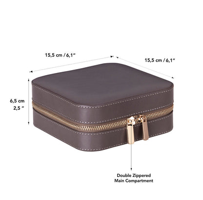 Amanda Leather Jewelry Box, Large Mizuri Leather