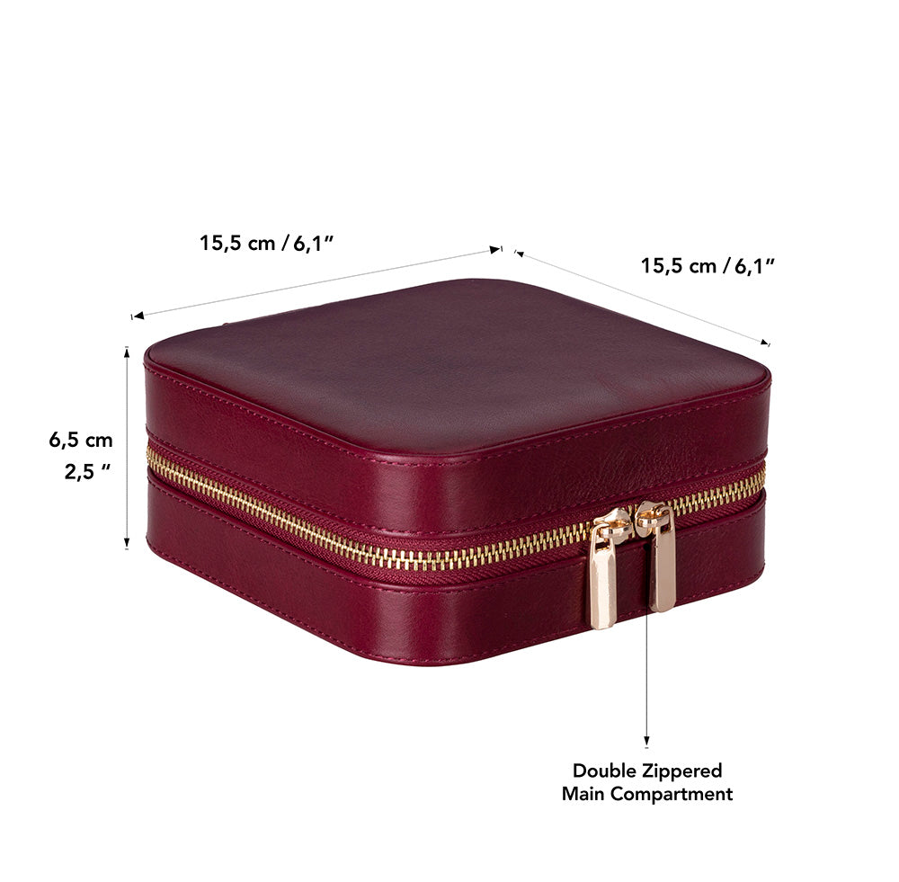 Amanda Leather Jewelry Box, Large Mizuri Leather