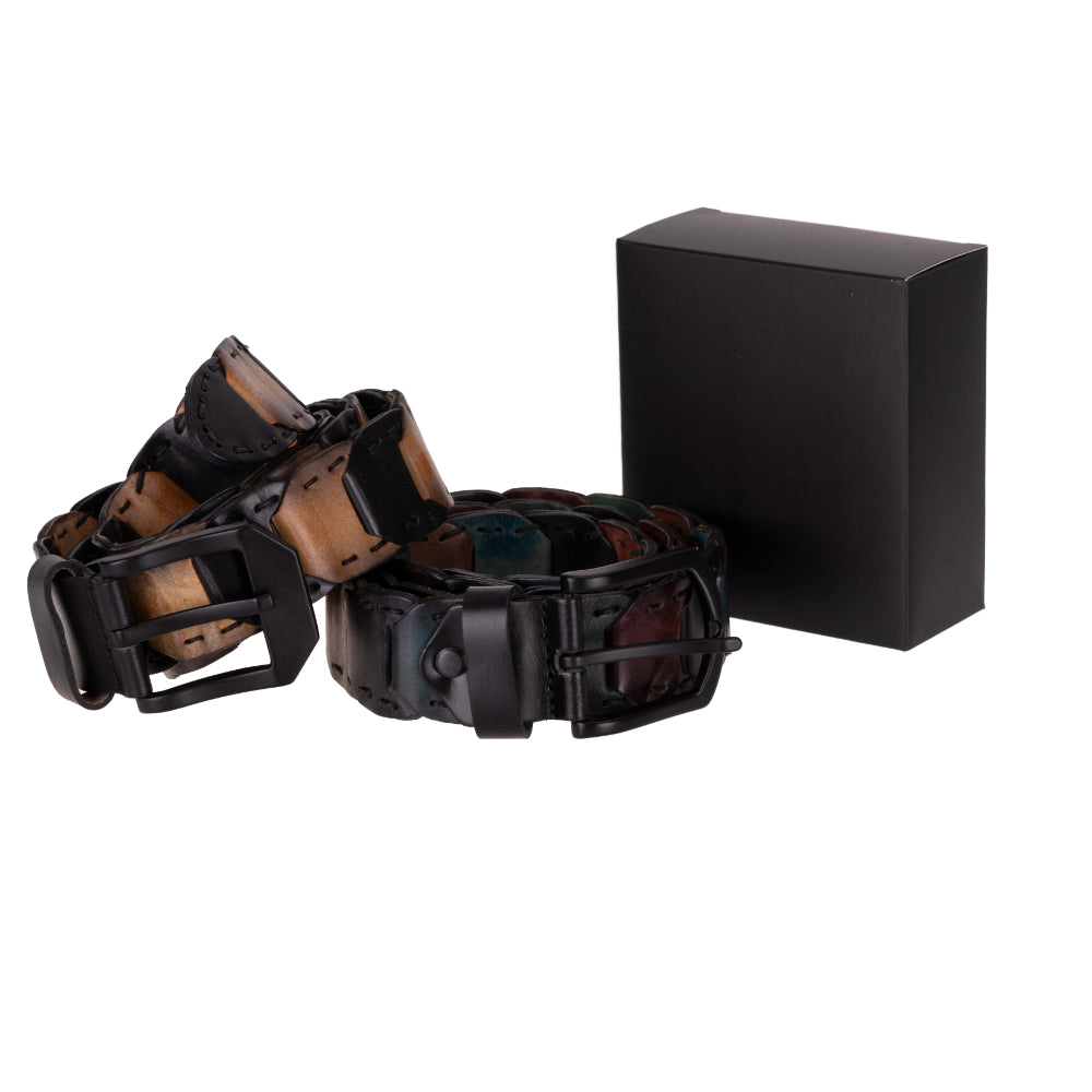 Vista Braided Leather Men's Belt Mizuri Leather