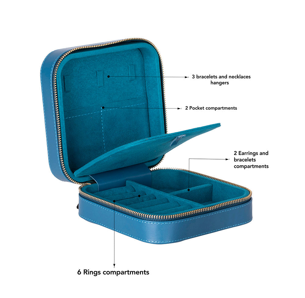 Amanda Leather Jewelry Box, Large Mizuri Leather