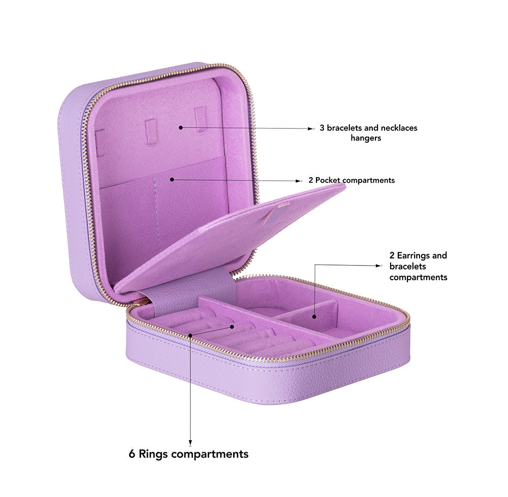 Amanda Leather Jewelry Box, Large Mizuri Leather