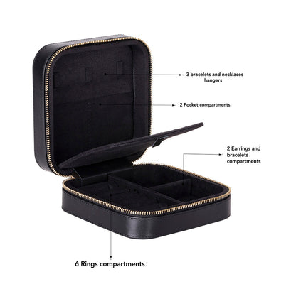 Amanda Leather Jewelry Box, Large Mizuri Leather