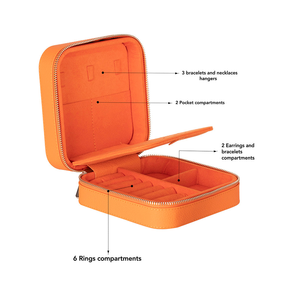 Amanda Leather Jewelry Box, Large Mizuri Leather