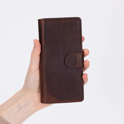Samsung Galaxy Z Fold7 Genuine Leather Folio Wallet Case RFID – Wallet ID Mizuri Leather