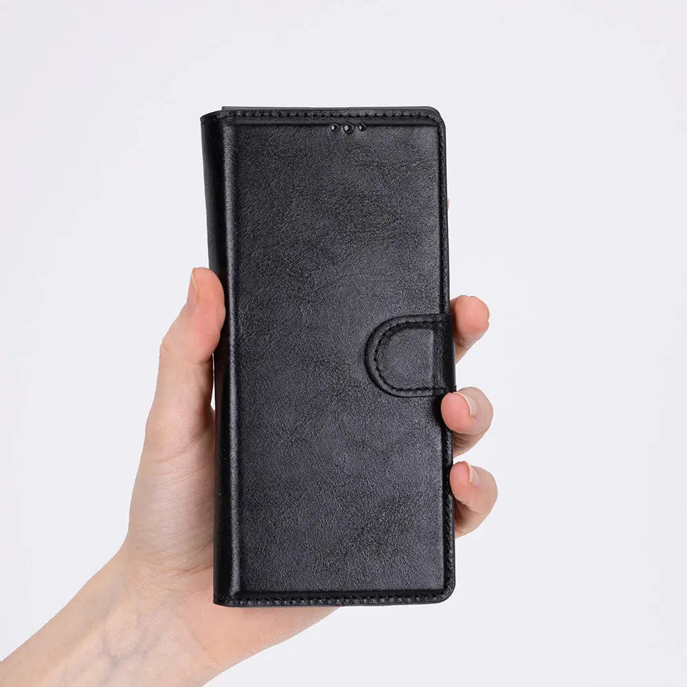 Samsung Galaxy Z Fold7 Genuine Leather Folio Wallet Case RFID – Wallet ID Mizuri Leather