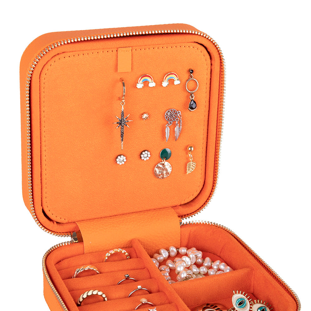 Amanda Leather Jewelry Box, Large Mizuri Leather
