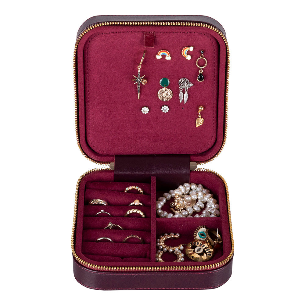 Amanda Leather Jewelry Box, Large Mizuri Leather