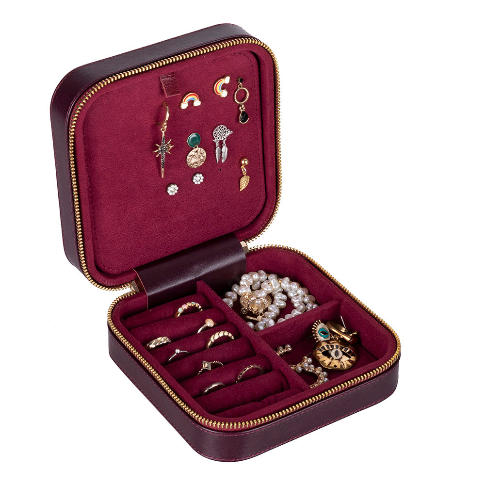 Amanda Leather Jewelry Box, Large Mizuri Leather
