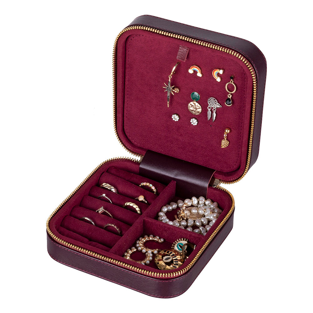 Amanda Leather Jewelry Box, Large Mizuri Leather