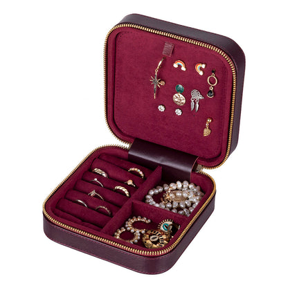 Amanda Leather Jewelry Box, Large Mizuri Leather