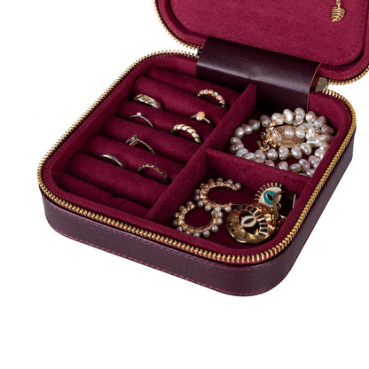 Amanda Leather Jewelry Box, Large Mizuri Leather