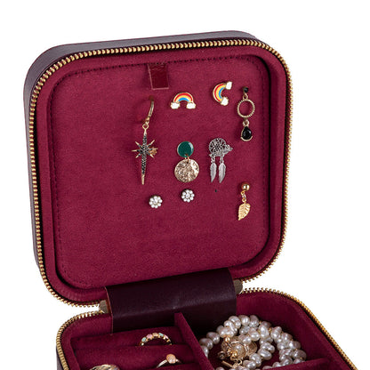 Amanda Leather Jewelry Box, Large Mizuri Leather