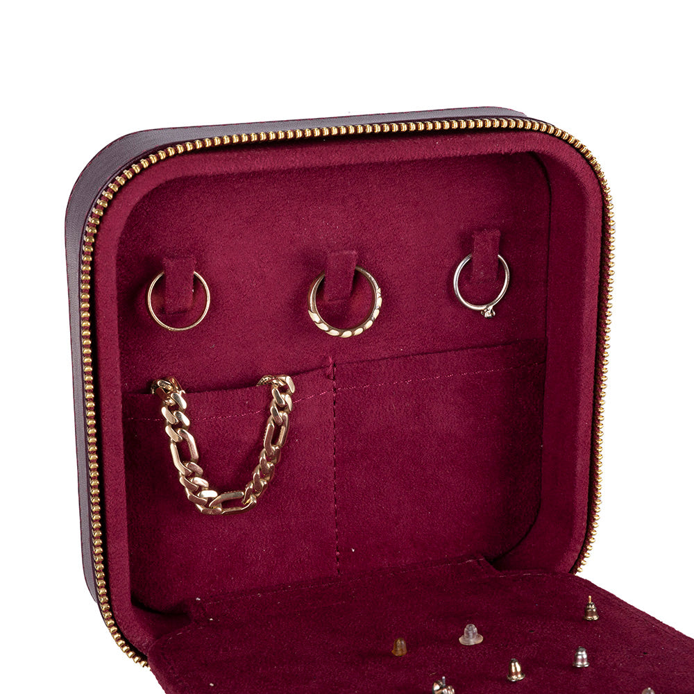 Amanda Leather Jewelry Box, Large Mizuri Leather