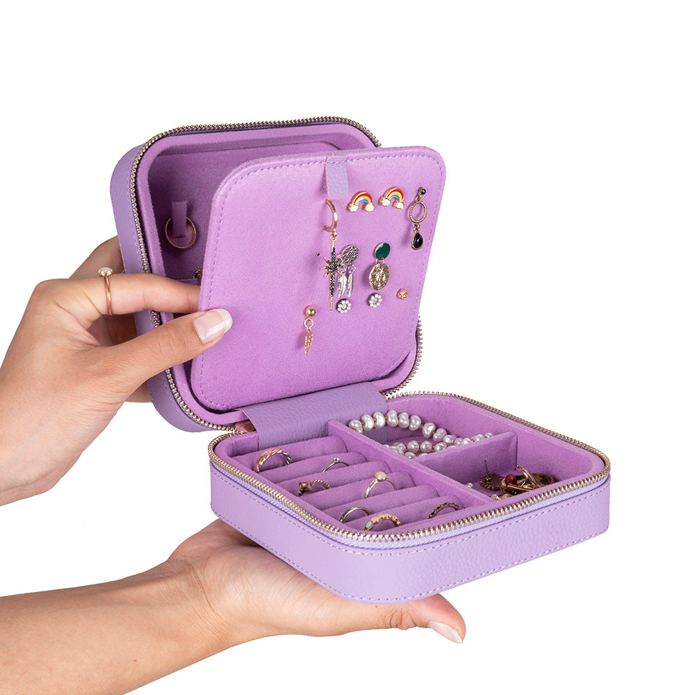 Amanda Leather Jewelry Box, Large Mizuri Leather