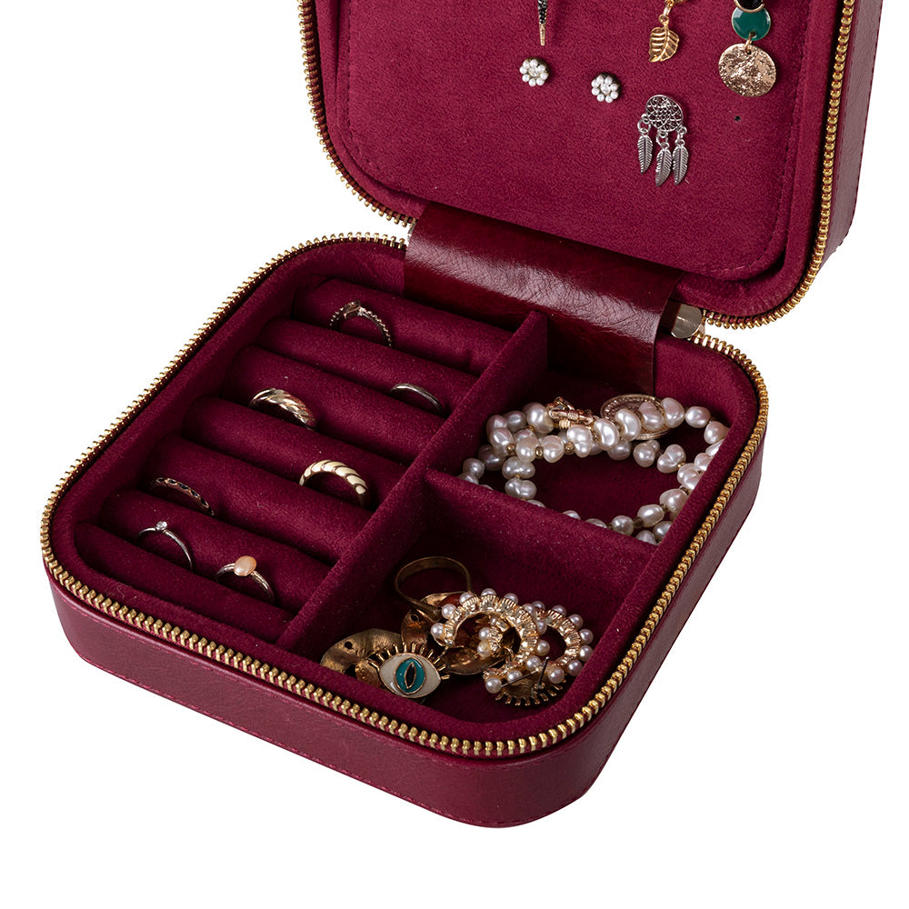 Amanda Leather Jewelry Box, Large Mizuri Leather