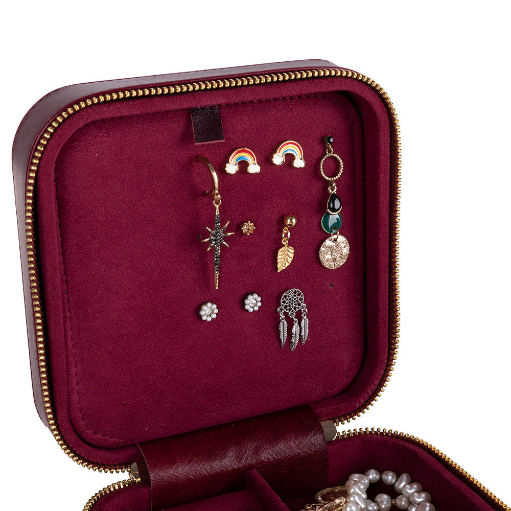 Amanda Leather Jewelry Box, Large Mizuri Leather
