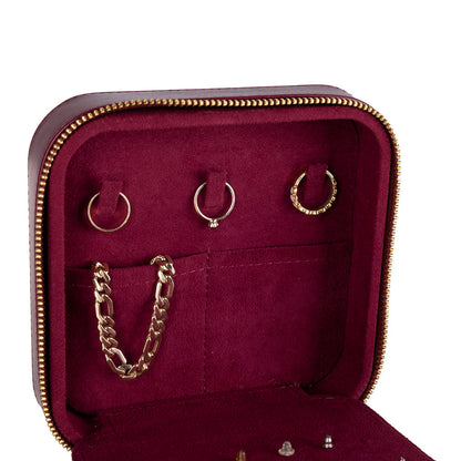 Amanda Leather Jewelry Box, Large Mizuri Leather