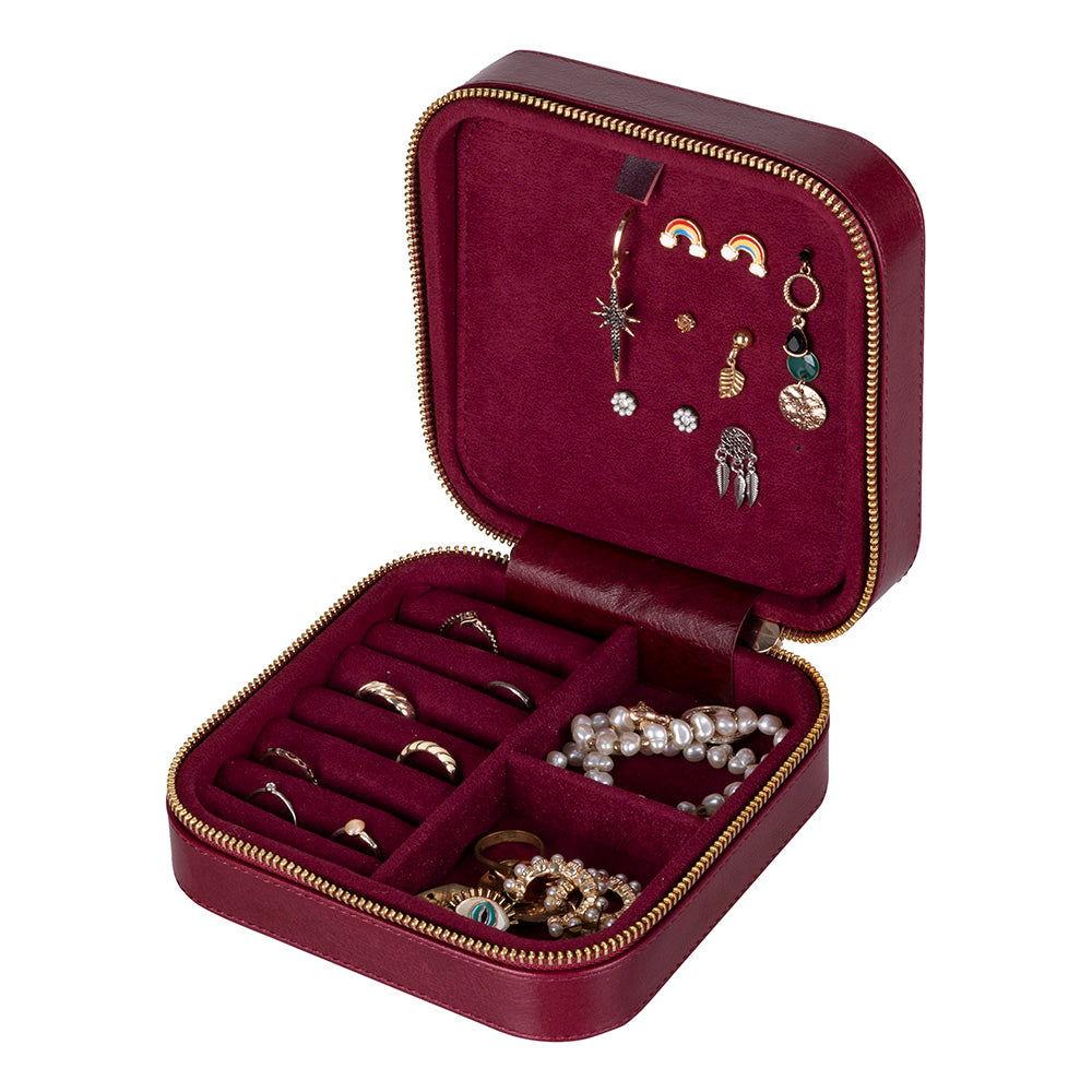 Amanda Leather Jewelry Box, Large Mizuri Leather
