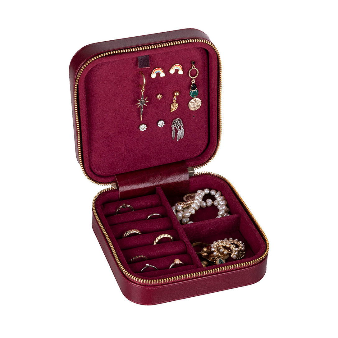 Amanda Leather Jewelry Box, Large Mizuri Leather