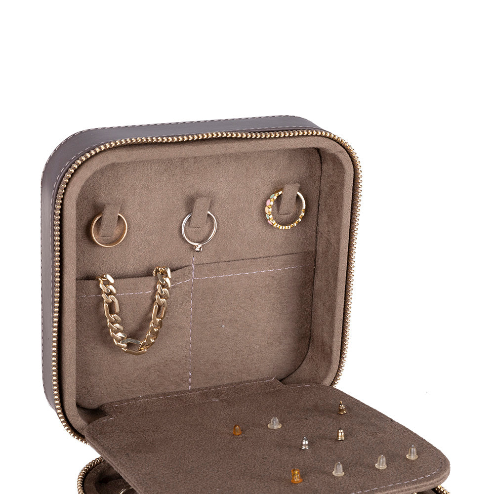 Amanda Leather Jewelry Box, Large Mizuri Leather