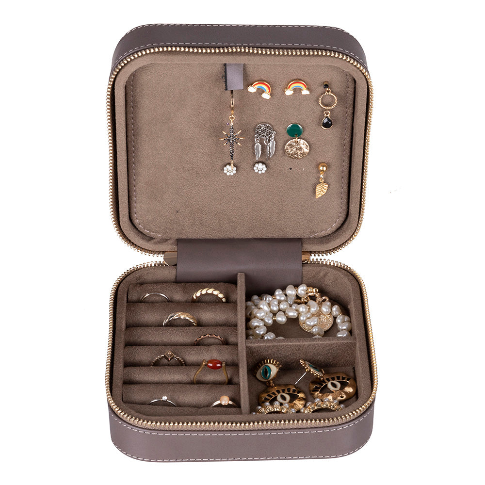 Amanda Leather Jewelry Box, Large Mizuri Leather