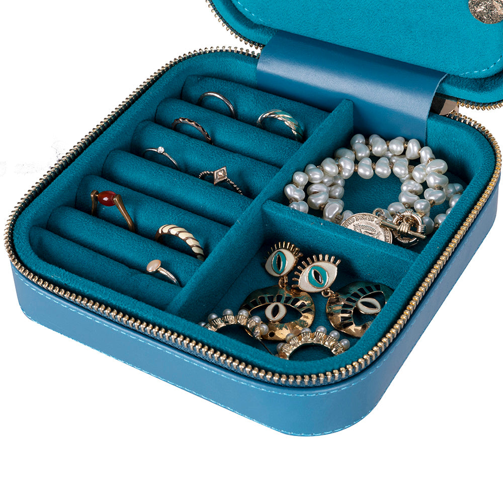 Amanda Leather Jewelry Box, Large Mizuri Leather