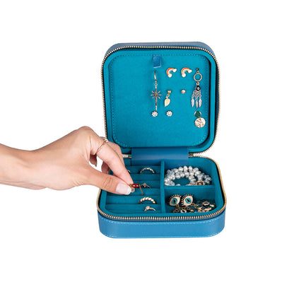 Amanda Leather Jewelry Box, Large Mizuri Leather