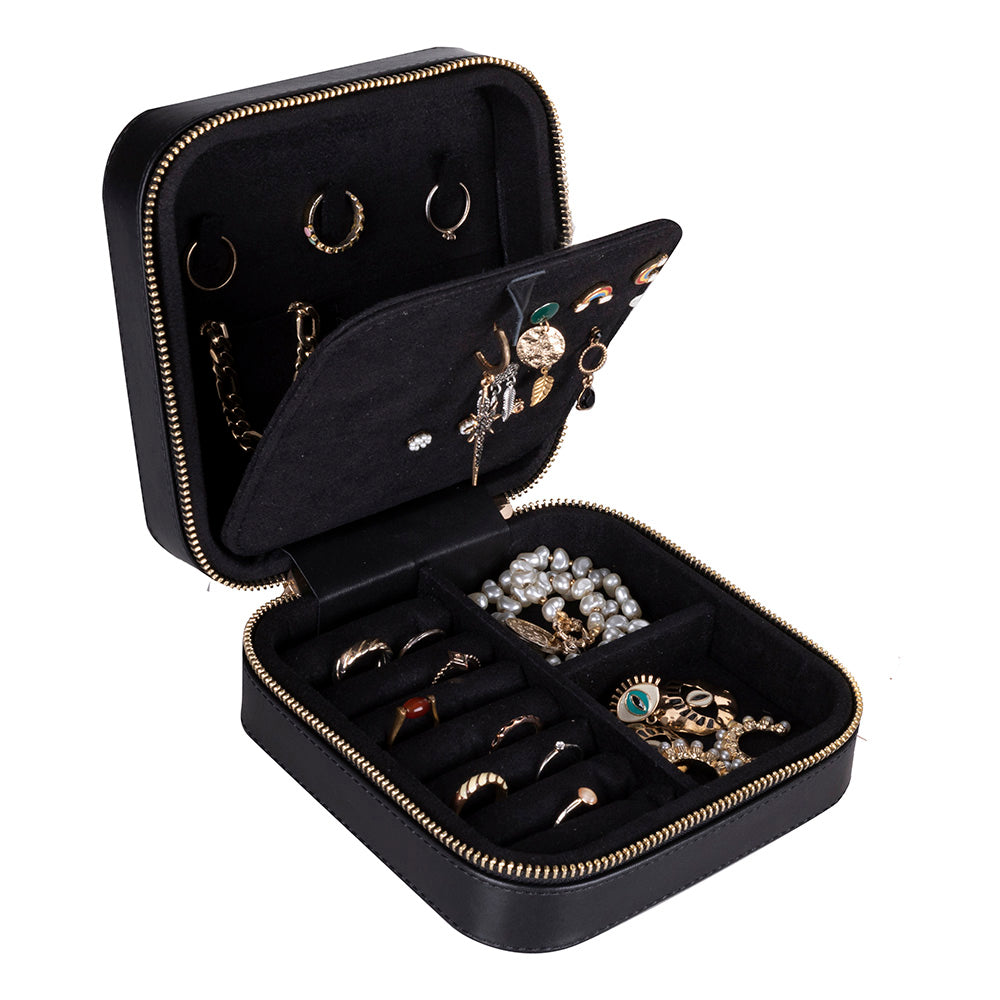 Amanda Leather Jewelry Box, Large Mizuri Leather