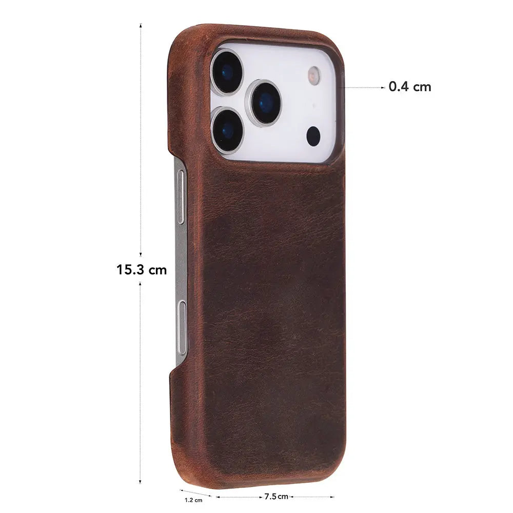 iPhone 17 Pro Full-Grain Leather Slim Case MagSafe – Ultimate Jacket Series Mizuri Leather