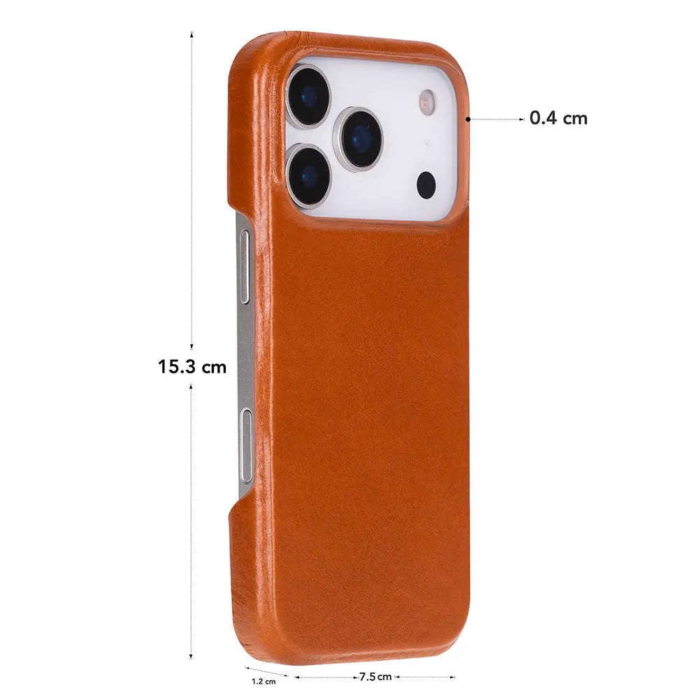 iPhone 17 Pro Full-Grain Leather Slim Case MagSafe – Ultimate Jacket Series Mizuri Leather