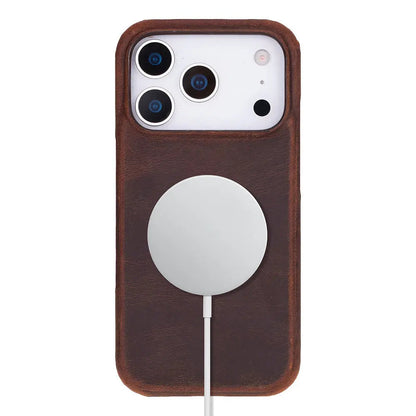 iPhone 17 Pro Max Full-Grain Leather Slim Case MagSafe – Ultimate Jacket Series Mizuri Leather