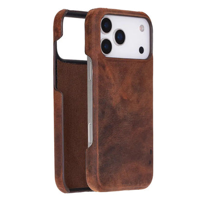 iPhone 17 Pro Max Full-Grain Leather Slim Case MagSafe – Ultimate Jacket Series Mizuri Leather