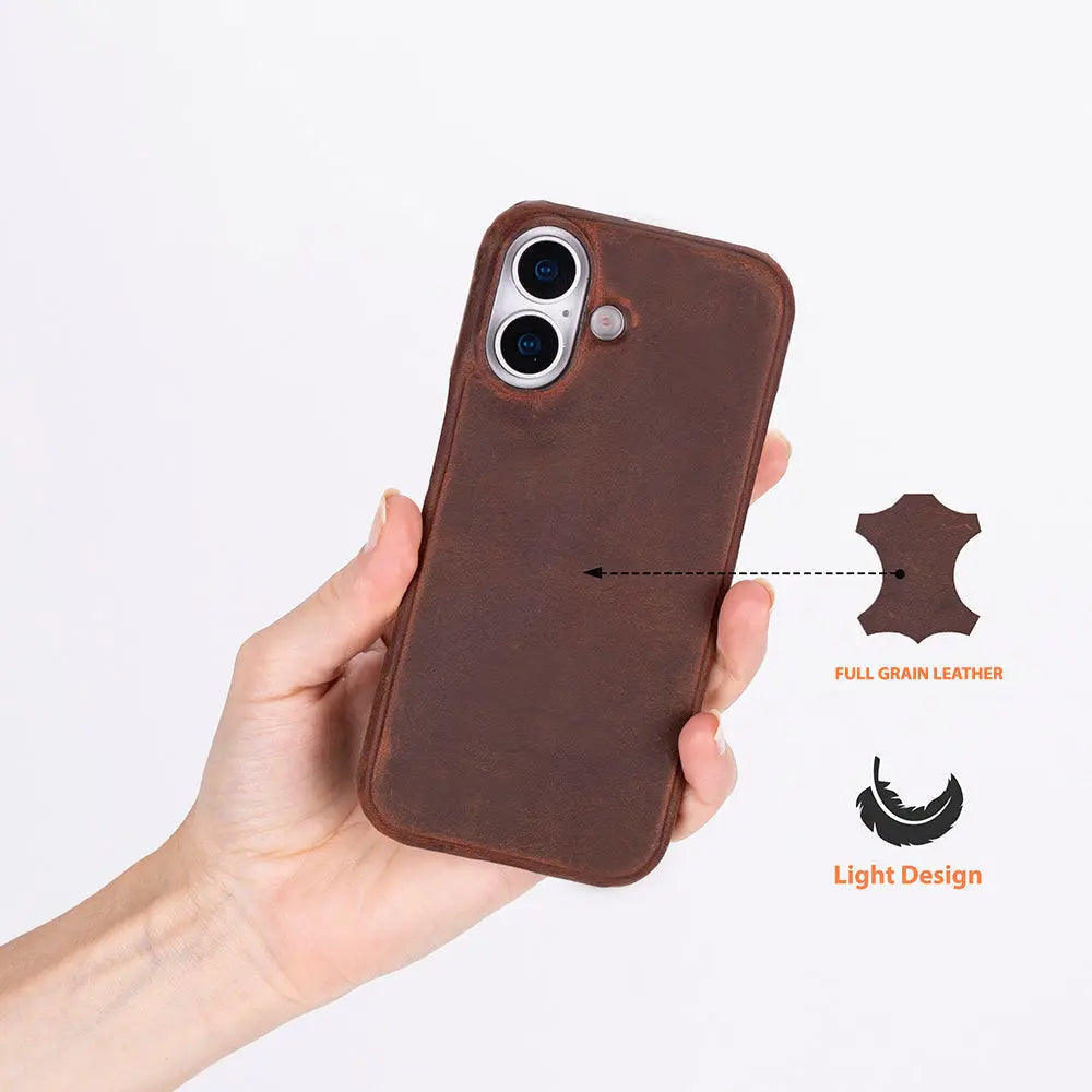 iPhone 17 Full-Grain Leather Slim Case MagSafe – Ultimate Jacket Series Mizuri Leather