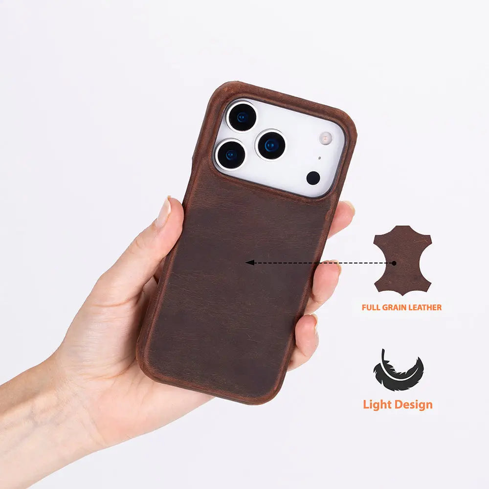 iPhone 17 Pro Full-Grain Leather Slim Case MagSafe – Ultimate Jacket Series Mizuri Leather