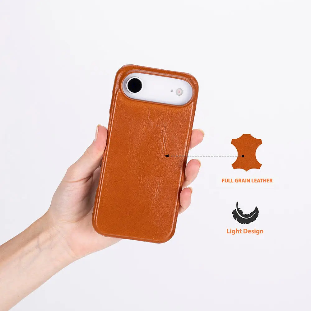 iPhone 17 Air Full-Grain Leather Slim Case MagSafe – Ultimate Jacket Series Mizuri Leather